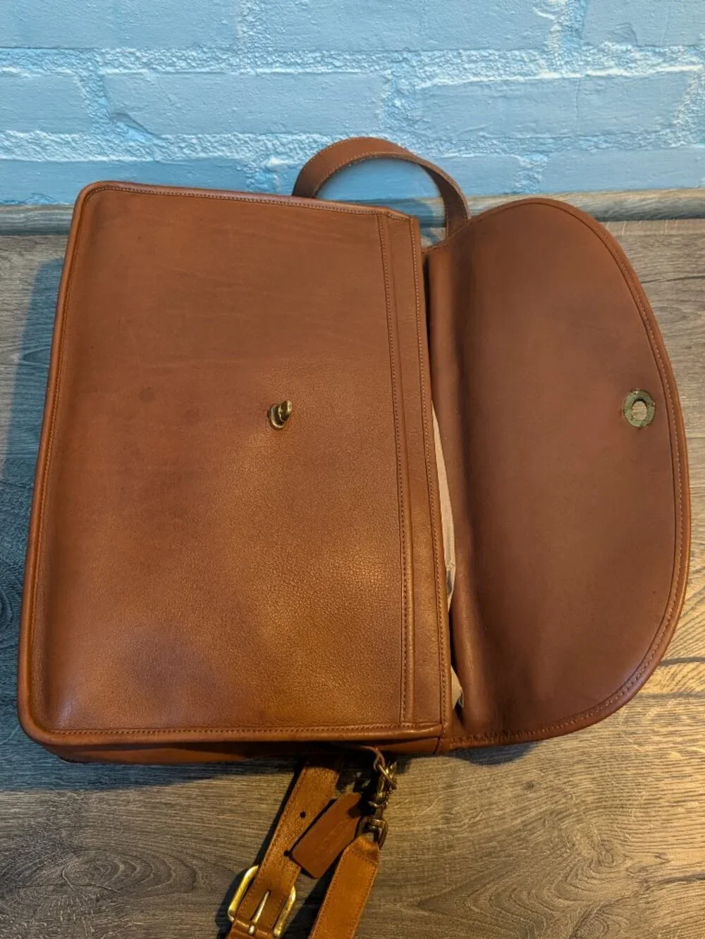 Vintage Coach Lexington Style Leather Briefcase - British Tan